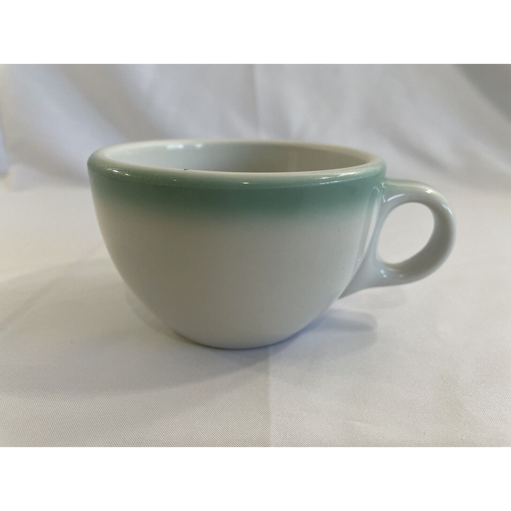 Vintage Shenango China Green Brush Coffee Mug Restaurant Ware #3723S3 READ